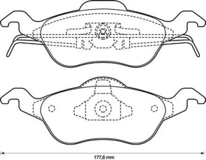 Тормозные колодки дисковые, комплект Jurid 571967J
