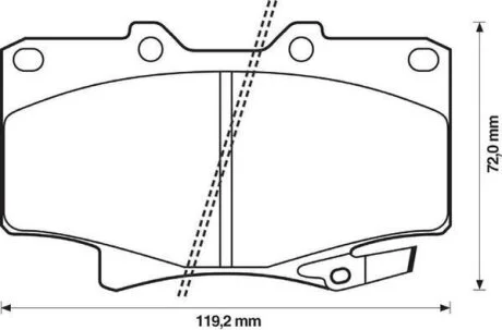 Тормозные колодки дисковые, комплект Jurid 572253J