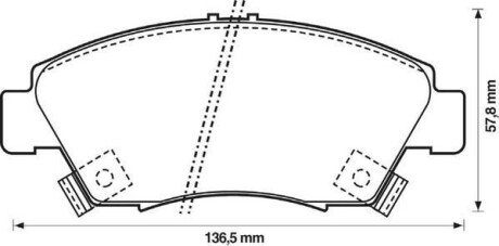 Тормозные колодки дисковые, комплект Jurid 572340J