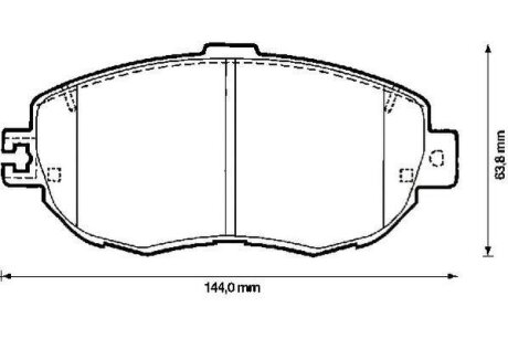 Тормозные колодки дисковые, комплект Jurid 572380J