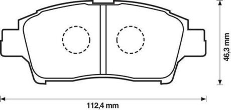 Тормозные колодки дисковые, комплект Jurid 572404J