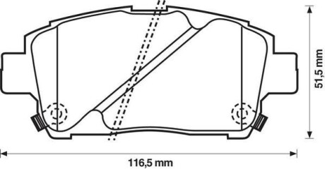 Тормозные колодки дисковые, комплект Jurid 572405J