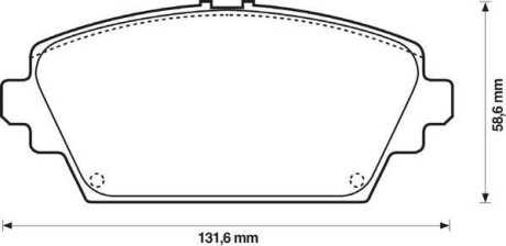 Тормозные колодки дисковые, комплект Jurid 572428J-AS