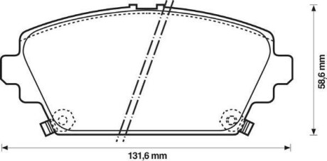 Тормозные колодки дисковые, комплект Jurid 572429J