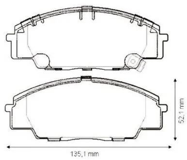 Тормозные колодки дисковые, комплект Jurid 572432J