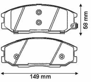 Тормозные колодки дисковые, комплект Jurid 572453J