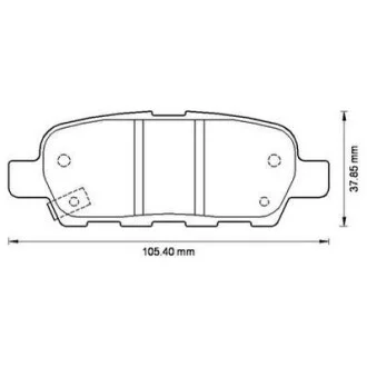 Тормозные колодки дисковые, комплект Jurid 572501J