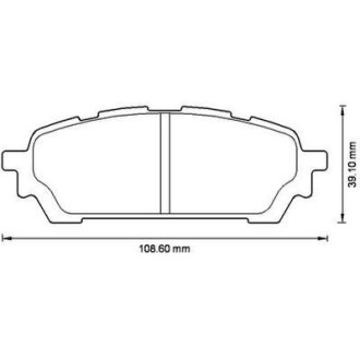 Тормозные колодки дисковые, комплект Jurid 572529J