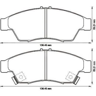 Тормозные колодки дисковые, комплект Jurid 572545J