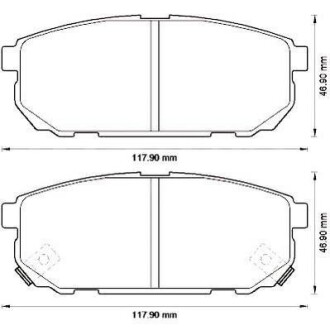 Тормозные колодки дисковые, комплект Jurid 572549J