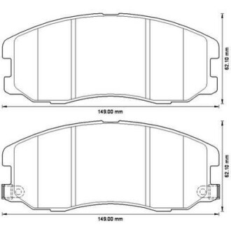 Тормозные колодки дисковые, комплект Jurid 572570J