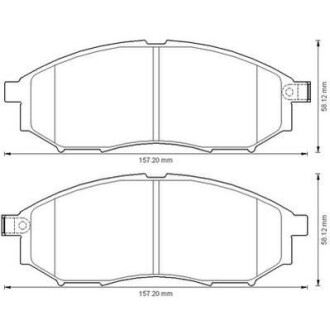 Тормозные колодки дисковые, комплект Jurid 572575J