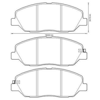 Тормозные колодки дисковые, комплект Jurid 572607J