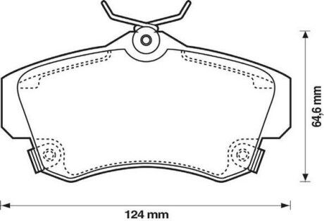 Тормозные колодки дисковые, комплект Jurid 573033J