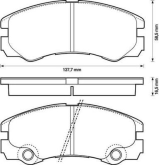 Тормозные колодки дисковые, комплект Jurid 573066J