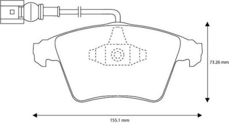 Тормозные колодки дисковые, комплект Jurid 573159J