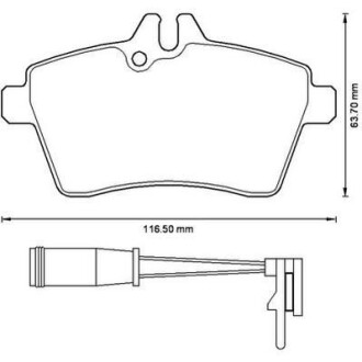 Тормозные колодки дисковые, комплект Jurid 573265J