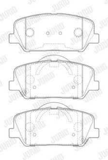 Тормозные колодки дисковые, комплект Jurid 573407J