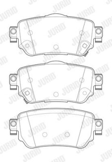 Тормозные колодки дисковые, комплект Jurid 573658J