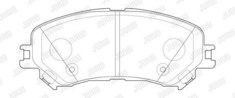 Тормозные колодки дисковые, комплект Jurid 573673J