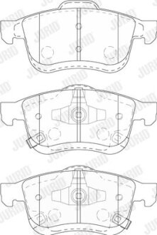 Тормозные колодки дисковые, комплект Jurid 573806J
