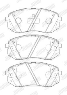 Тормозные колодки дисковые, комплект Jurid 573814J