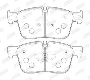 Тормозные колодки дисковые, комплект Jurid 573822J