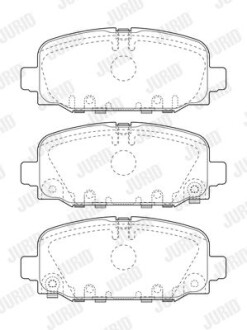Тормозные колодки дисковые, комплект Jurid 573824J
