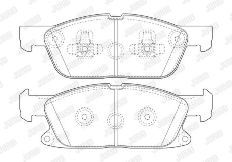 Тормозные колодки дисковые, комплект Jurid 573837J