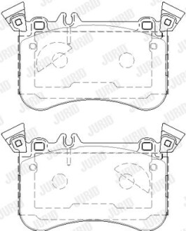 Тормозные колодки дисковые передние, комплект Jurid 573851J