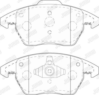 Тормозные колодки дисковые, комплект Jurid 573852J