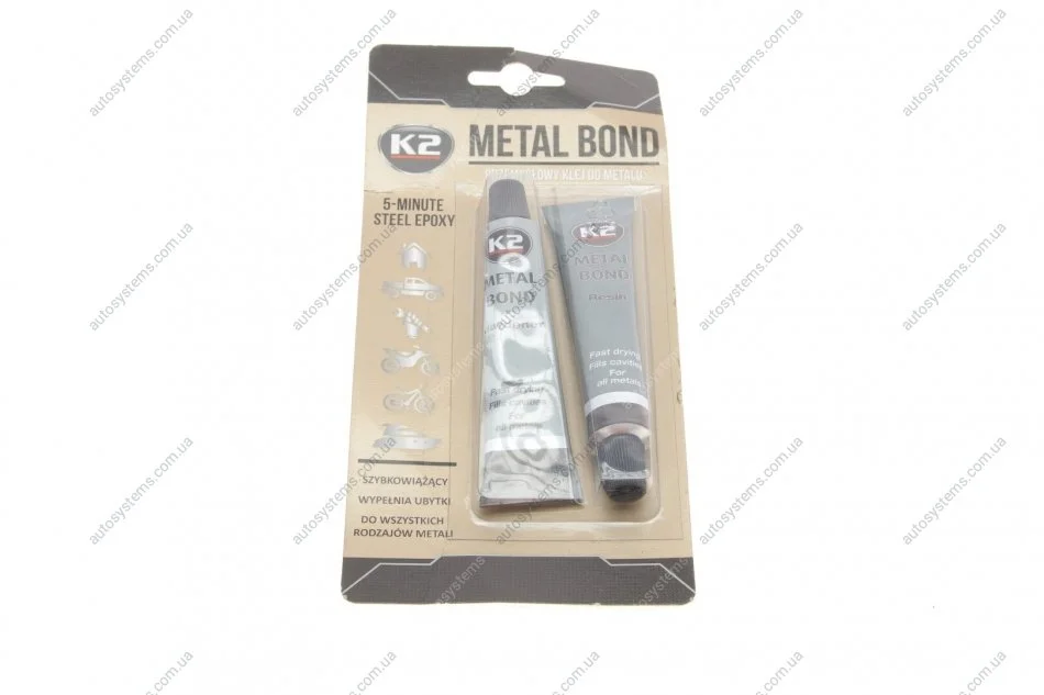 Клей двокомпонентний епоксидний для металу Metal Bond (56g) K2 B116 (фото 1)