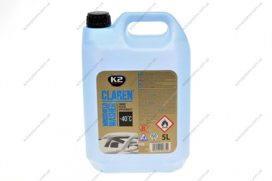 Омивач скла зима (5л) (-40°C) (Claren) (концентрат) K2 K645 (фото 1)