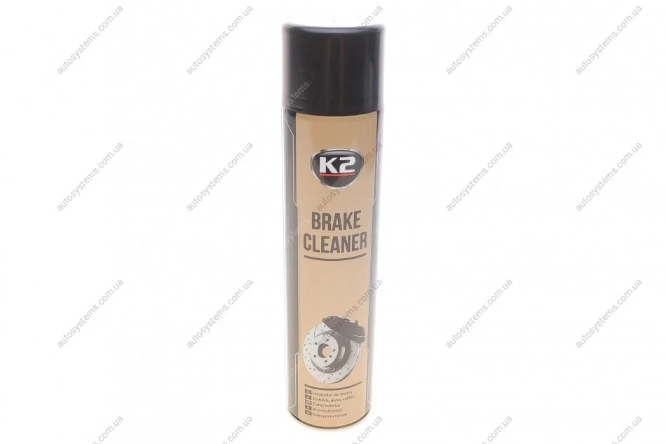 Очисник гальмівної системи спрей BRAKE CLEANER 600ML 12шт K2 W105 (фото 1)