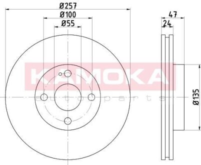 Диск тормозной KAMOKA 103243