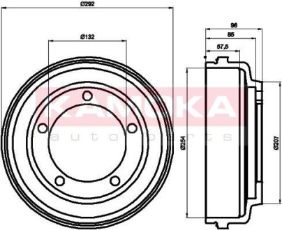 Тормозной барабан KAMOKA 104002