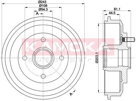 Тормозной барабан KAMOKA 104023