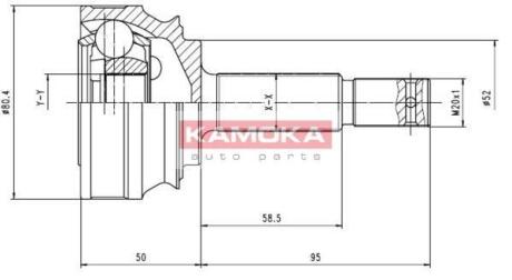 Шарнир равных угловых скоростей (ШРУС) KAMOKA 6078