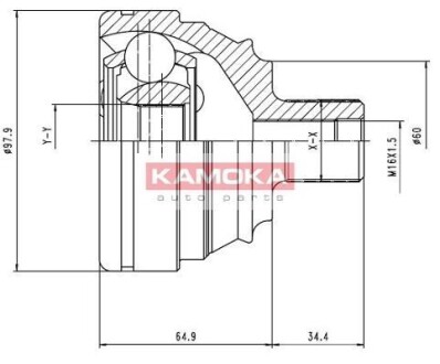 Шарнир равных угловых скоростей (ШРУС) KAMOKA 6426