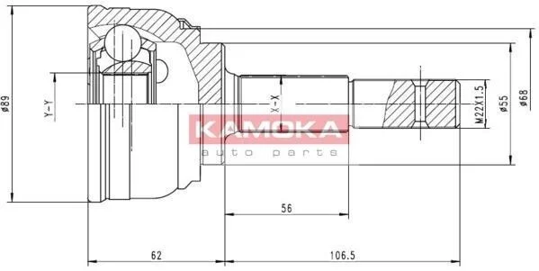 Шарнир равных угловых скоростей (ШРУС) KAMOKA 6540 (фото 1)