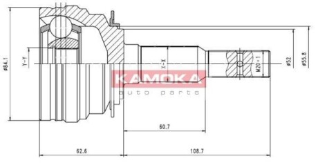 Шарнир равных угловых скоростей (ШРУС) KAMOKA 6610