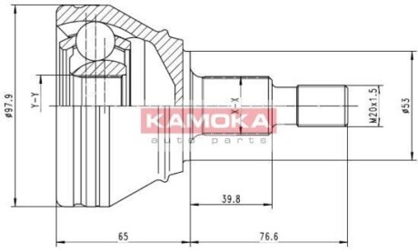 Шарнир равных угловых скоростей (ШРУС) KAMOKA 6681