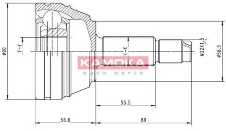 Шарнир равных угловых скоростей (ШРУС) KAMOKA 6710 (фото 1)