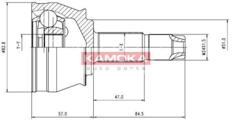 Шарнир равных угловых скоростей (ШРУС) KAMOKA 6980