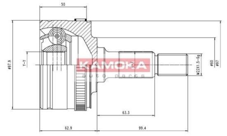 Шарнир равных угловых скоростей (ШРУС) KAMOKA 7000