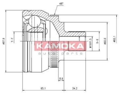 Шарнир равных угловых скоростей (ШРУС) KAMOKA 7050