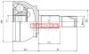 Шарнир равных угловых скоростей (ШРУС) KAMOKA 7412 (фото 1)