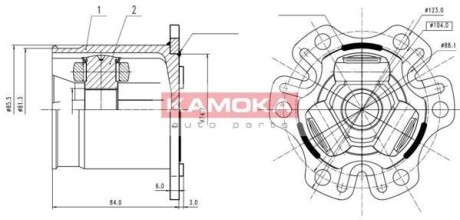 Шарнир равных угловых скоростей (ШРУС) KAMOKA 8709