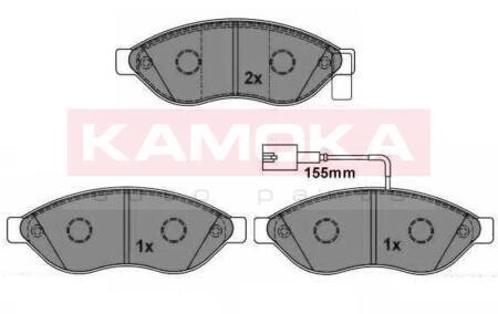 Тормозные колодки дисковые передние, комплект KAMOKA JQ101100