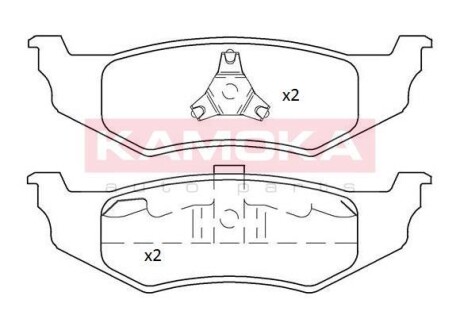 Тормозные колодки дисковые задние, комплект KAMOKA JQ101192